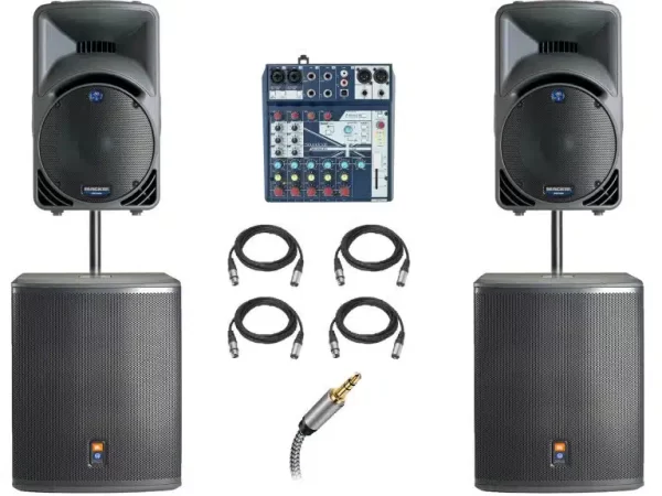 Suteikiame jums išskirtinę galimybę paspartinti jūsų renginį su mūsų puikiai subalansuotu Garso Aparatūros Komplektu 3000W, kurį galite lengvai nuomoti Vilniuje. Šis galingas komplektas su 3000W RMS galios užtikrina aukštos kokybės garsą, pritaikytą tiek mažiems, tiek dideliems renginiams. Techninės charakteristikos: Galia: 3000W RMS suteikia jums galimybę patirti galingą ir skaidrų garsą, kuris patenkins net labiausiai išrankius ausis. MACKIE+JBL Aktyvios Garso Kolonėlės: Naudodami aukštos kokybės MACKIE+JBL aktyvias garso kolonėles, užtikriname profesionalią garso patirtį. Garso Kolonėlės: TOP (60 x 40 x 35 cm, 16,5 kg): Pasitelkiant aukštos kokybės TOP garsiakalbius, komplektas užtikrina aiškų ir tikslią aukštų dažnių atkūrimą. SUB (60 x 53 x 61 cm, 32 kg): Galingas subwooferis suteikia intensyvius žemus dažnius ir pilną garso spektrą. Praktiškumas ir universalumas: AUX Laidas: Prijunkite kompiuterį ar telefoną per AUX laidą ir mėgaukitės paprastu jungimu. Kompaktiški išmatavimai ir svoris: Kompaktiški išmatavimai ir svoris užtikrina patogumą ir lengvą transportavimą. Tinkamumas renginiams: Tinka 30-100 Žmonių Grupei: Šis garso komplektas idealius įvairiems renginiams, pradedant nuo mažesnių privačių susitikimų ir baigiant didelėmis šventėmis, kur dalyvauja nuo 30 iki 100 žmonių. Su mūsų Garso Aparatūros Komplektu 3000W užtikriname, kad jūsų renginys bus aprūpintas aukščiausios kokybės garsu. Užsisakykite šį komplektą ir leiskite mums pridėti garsą jūsų įvykiui Vilniuje!